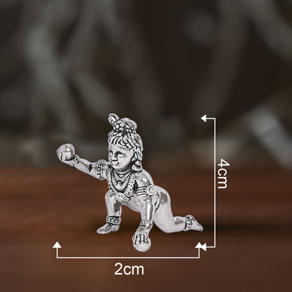 Pure Silver Sitting Bal Gopal (2x4 cm 17.5g)