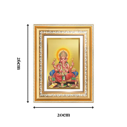 Diviniti 24K Gold Plated Ganesha (Classic) Divine Wall Frame for Home Mandir & Office Decor | Luxury Spiritual Gift