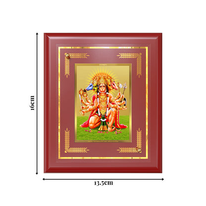 Diviniti 24K Gold Plated Panchmukhi Hanuman Blessing Tabletop Photo Frame | Protection, Strength & Divine Power
