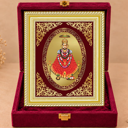 24K Gold-Plated Khatu Shyam Frame | Premium Gift Box | 35x27 CM