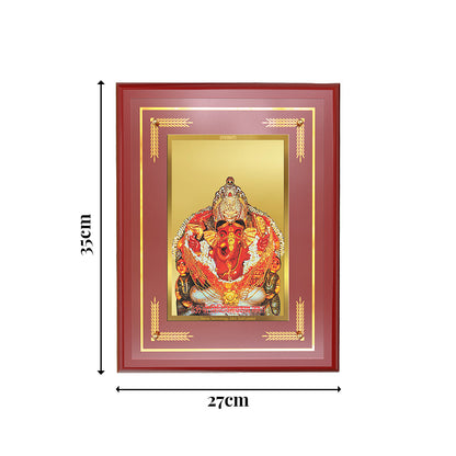 Diviniti Siddhi Vinayak Wall Photo Frame in 24K Gold Plated Foil | Success, Wisdom & Auspicious Beginnings