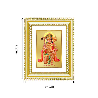 Diviniti 24K Gold Plated Hanuman With Blessings (Classic) Divine Wall and Table Top Frame for Home Mandir & Office Decor | Luxury Spiritual Gift