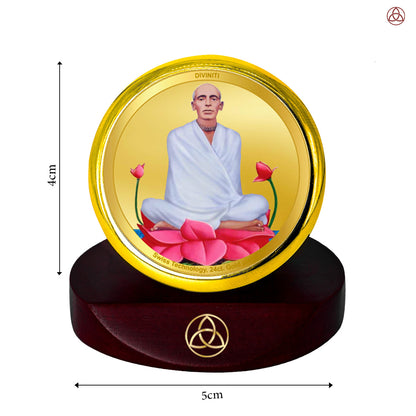 Saint Ram Thakur | Divine Mystic and Spiritual Master Car Dashboard Frame in 24K Gold Plated Foil
