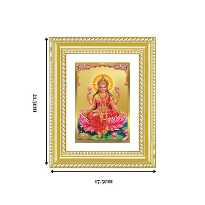 Diviniti 24K Gold Plated Lakshmi (Classic) Divine Wall and Table Top Frame for Home Mandir & Office Decor | Luxury Spiritual Gift