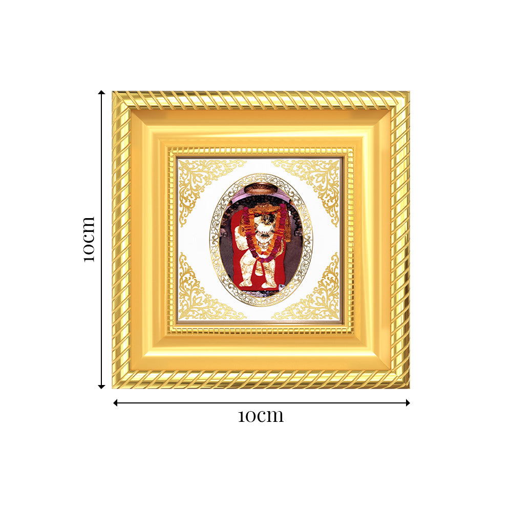 Mehandipur Balaji | Divine Hanuman Form Royal Tabletop Photo Frame in 24K Gold Plated Foil