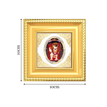 Mehandipur Balaji | Divine Hanuman Form Royal Tabletop Photo Frame in 24K Gold Plated Foil