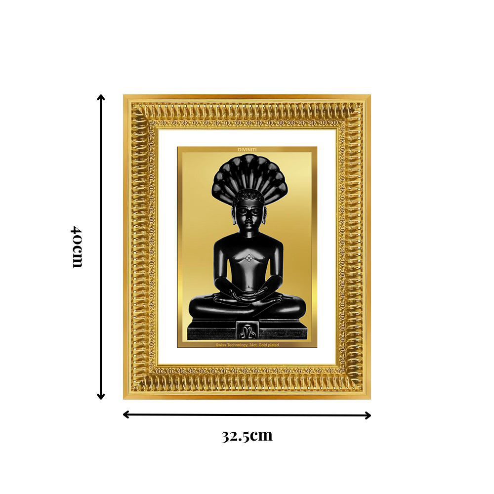 Diviniti 24K Gold Plated Parshvanath (Classic) Divine Wall Frame for Home Mandir & Office Decor | Luxury Spiritual Gift