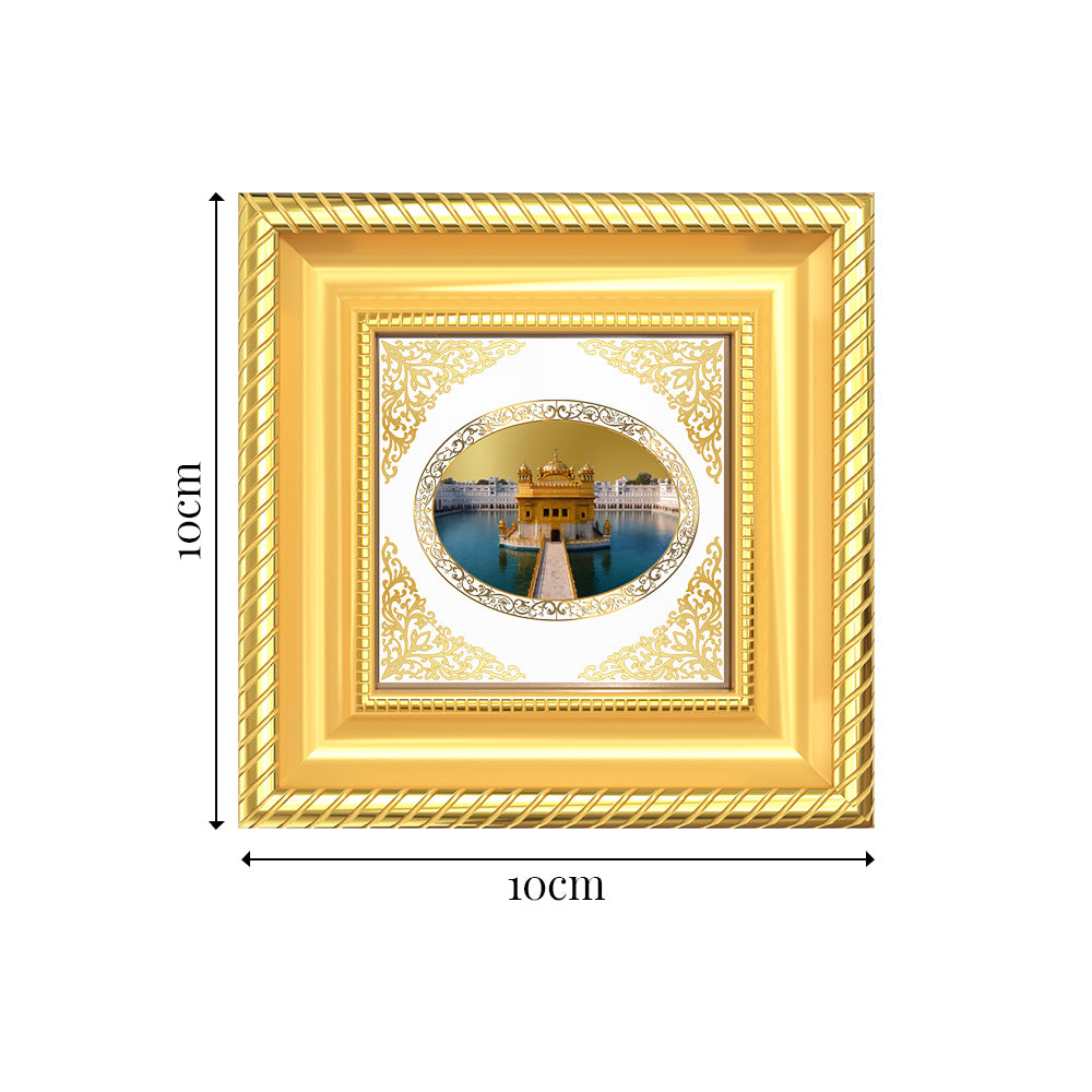 Golden Temple | Sacred Sikh Shrine Royal Tabletop Photo Frame in 24K Gold Plated Foil