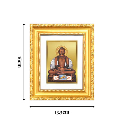 Diviniti 24K Gold Plated Mahavir |Divine Table Top Frame for Home Mandir & Office Decor | Luxury Spiritual Gift