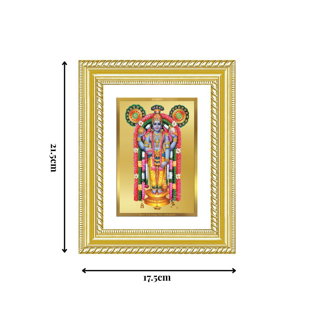 Diviniti 24K Gold Plated Guru Vayurappan (Classic) Sacred Sikh Wall and Table Top Frame for Home Decor & Office Ambiance | Premium Spiritual Gift