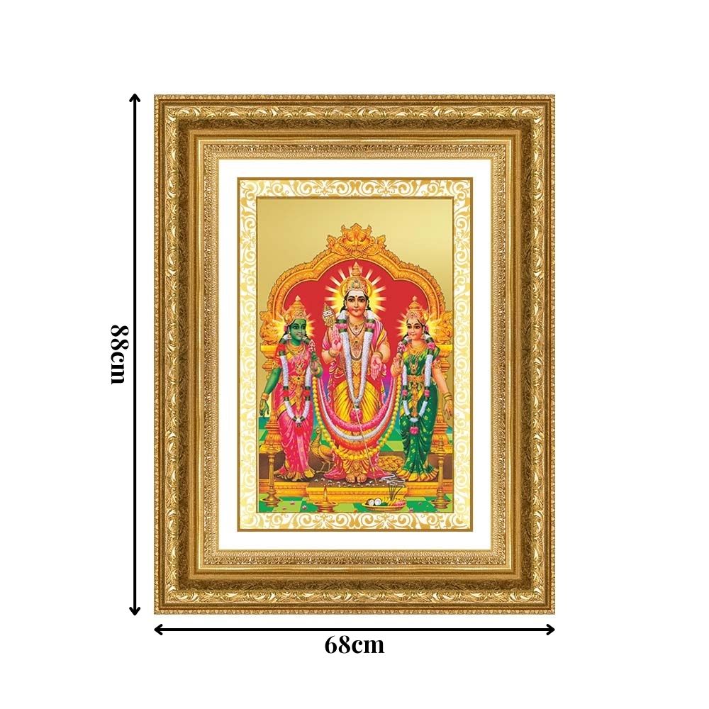 Diviniti 24K Gold Plated Murugan Velli (Classic) Divine Wall Frame for Home Mandir & Office Decor | Luxury Spiritual Gift