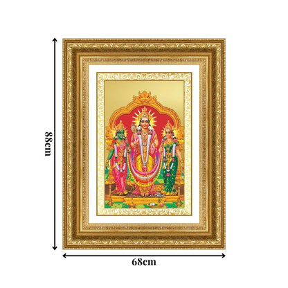 Diviniti 24K Gold Plated Murugan Velli (Classic) Divine Wall Frame for Home Mandir & Office Decor | Luxury Spiritual Gift