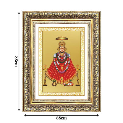 Diviniti 24K Gold Plated Khatu Shyam (Classic) Divine Wall Frame for Home Mandir & Office Decor | Luxury Spiritual Gift