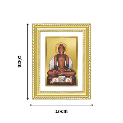 Diviniti 24K Gold Plated Mahavir (Classic) Divine Wall Frame for Home Mandir & Office Decor | Luxury Spiritual Gift