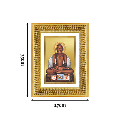Diviniti 24K Gold Plated Mahavir (Classic) Divine Wall Frame for Home Mandir & Office Decor | Luxury Spiritual Gift