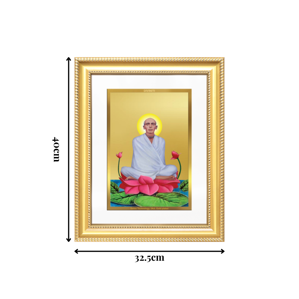 Diviniti 24K Gold Plated Ram Thakur (Classic) Divine Wall Frame for Home Mandir & Office Decor | Luxury Spiritual Gift