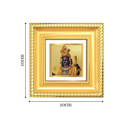 Diviniti Ram Lalla with Arch Tabletop Photo Frame in 24K Gold Plated Foil | Innocence, Devotion & Divine Blessings | DG015S1A (10x10 CM)