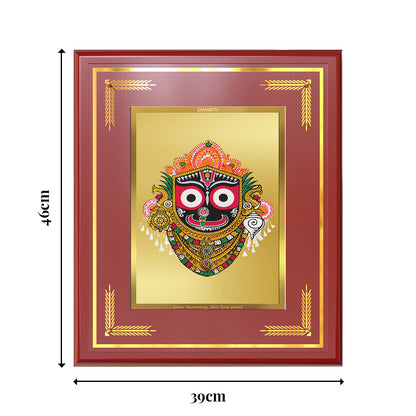 Diviniti Shree Jagannath Wall Photo Frame in 24K Gold Plated Foil – Divine Protection, Faith & Spiritual Bliss