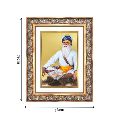 Diviniti 24K Gold Plated Baba Deep Singh Sacred Sikh Wall Frame for Home Decor & Office Ambiance | Premium Spiritual Gift