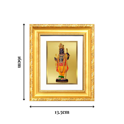 Diviniti 24K Gold Plated Ram Lalla With Arch |Divine Table Top Frame for Home Mandir & Office Decor | Luxury Spiritual Gift