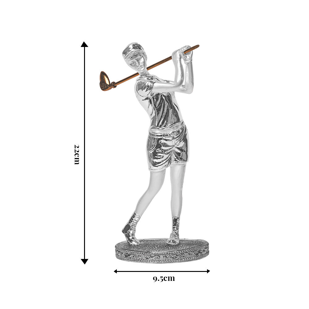 Diviniti 999 Silver Plated Golf Trophy | Premium Golf Award | Elegant Sports Trophy for Champions