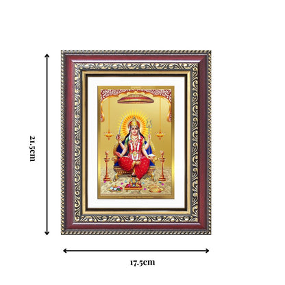 Diviniti 24K Gold Plated Santoshi Mata (Classic) Divine Wall and Table Top Frame for Home Mandir & Office Decor | Luxury Spiritual Gift