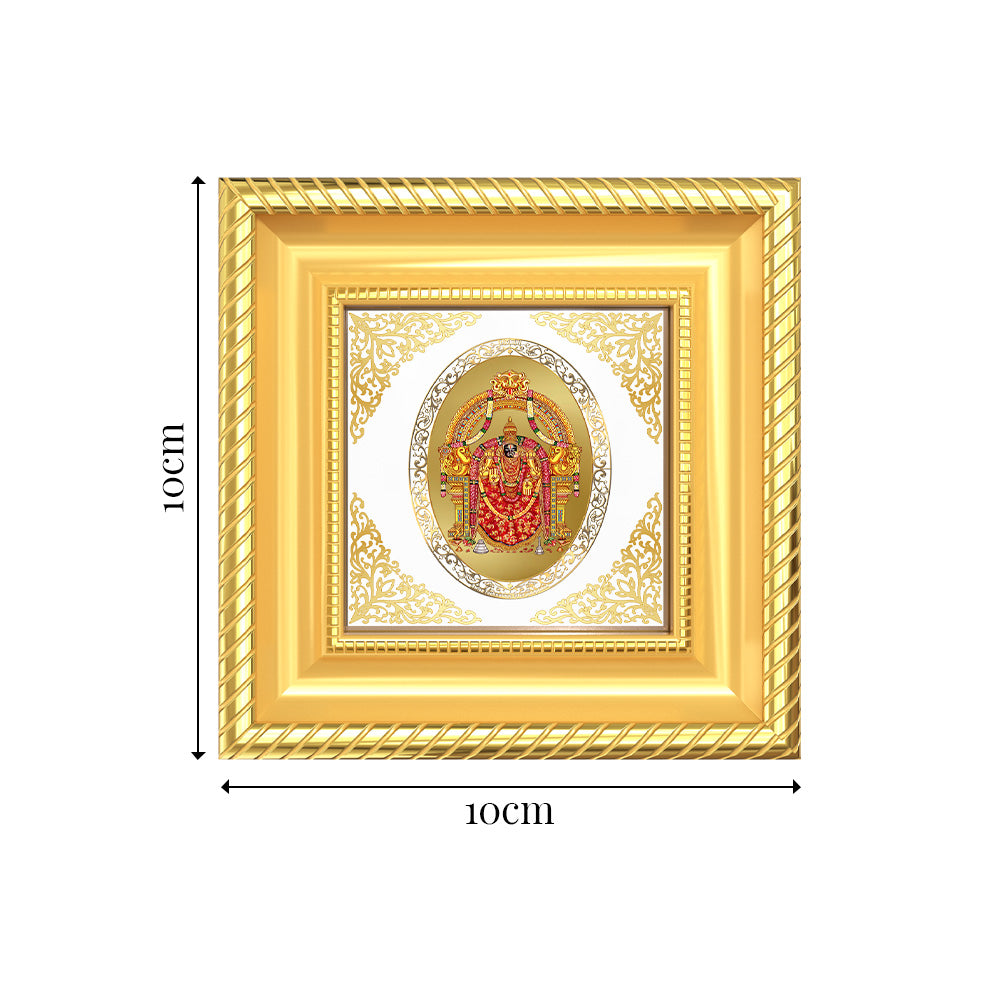Goddess Padmavati | Divine Goddess Royal Tabletop Photo Frame in 24K Gold Plated Foil
