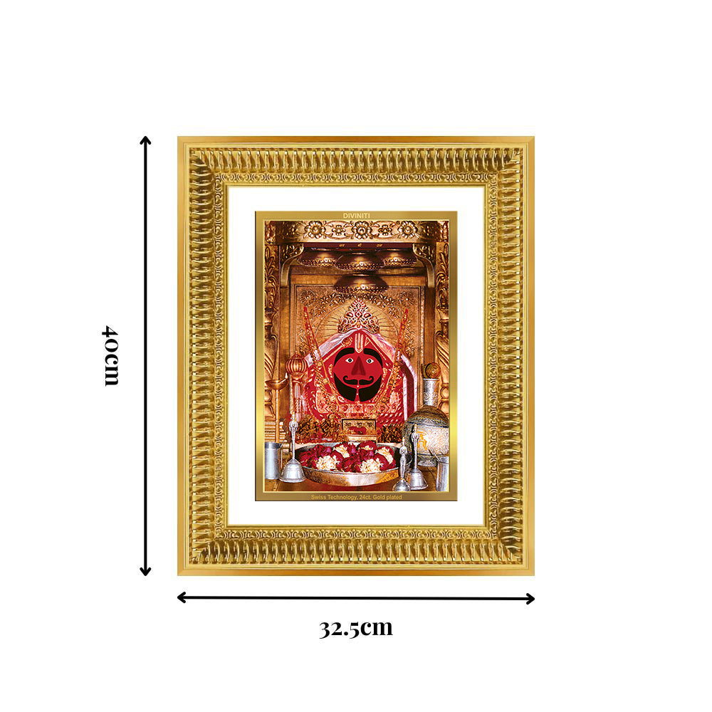 Diviniti 24K Gold Plated Salasar Balaji (Classic) Divine Wall Frame for Home Mandir & Office Decor | Luxury Spiritual Gift