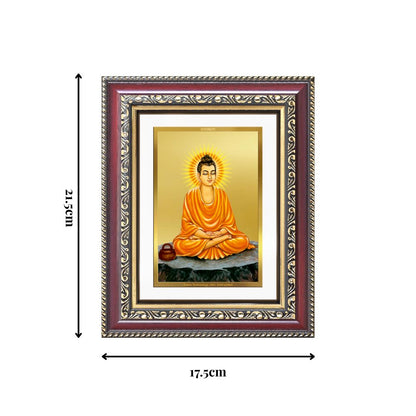 Diviniti 24K Gold Plated Buddha (Classic) Divine Wall and Table Top Frame for Home Mandir & Office Decor | Luxury Spiritual Gift