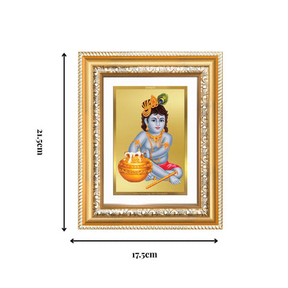Diviniti 24K Gold Plated Bal Gopal Divine Wall and Table Top Frame for Home Mandir & Office Decor | Luxury Spiritual Gift