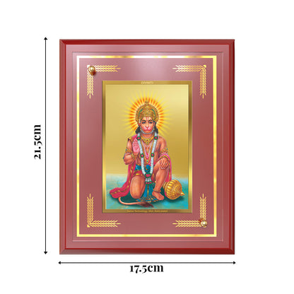 Diviniti 24K Gold Plated Ashirwad Hanuman Blessing Tabletop Photo Frame | Protection, Strength & Divine Grace