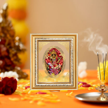 Maa Katyayani Divine Durga Form Sacred Courage & Marriage Blessings Royal Tabletop Frame in 24K Gold Plated Foil