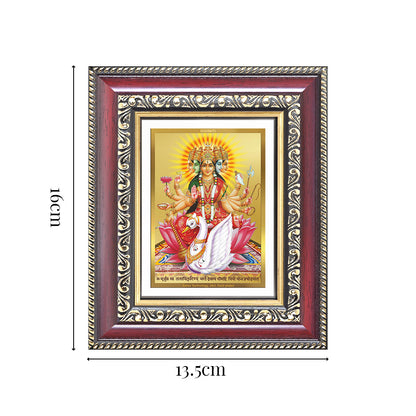 Diviniti 24K Gold Plated Gayatri Maa (Classic) Divine Table Top Frame for Home Mandir & Office Decor | Luxury Spiritual Gift
