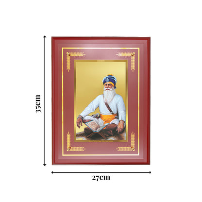 Diviniti 24K Gold Plated Baba Deep Singh Ji Blessing Tabletop Photo Frame | Courage, Faith & Divine Grace