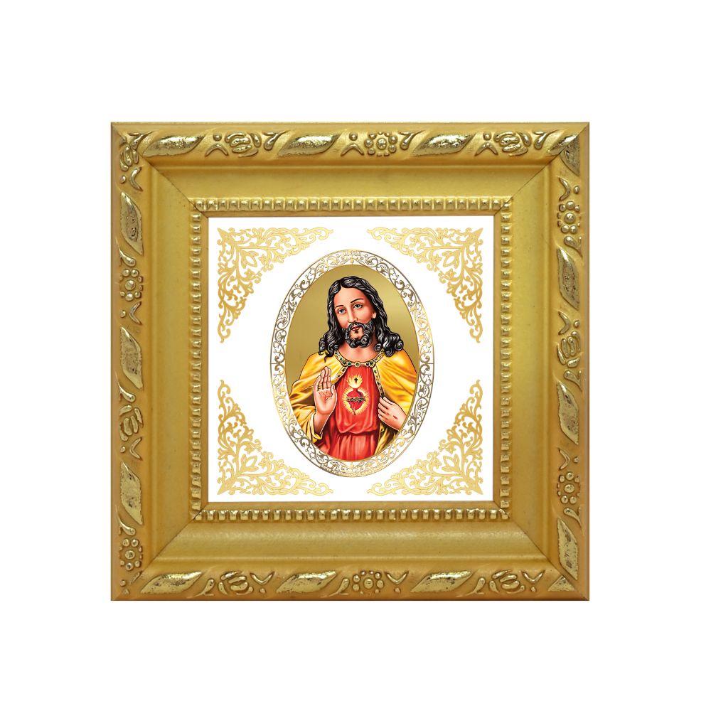 Jesus Christ | Divine Savior Royal Tabletop Photo Frame in 24K Gold Plated Foil