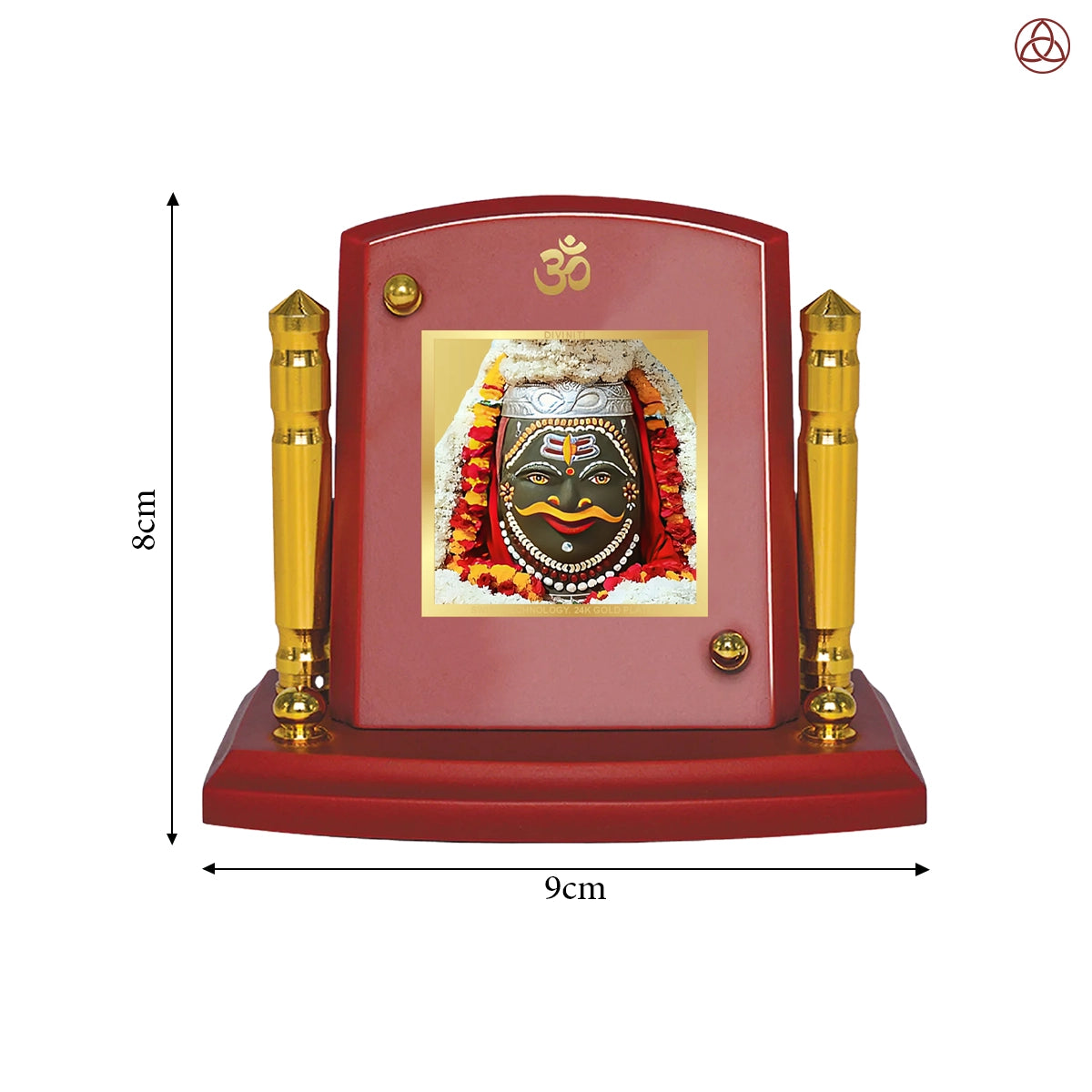 Mahakaleshwar Shiv Car Dashboard Frame | 24K Gold Plated Foil Religious Idol Photo Frame for Car, Home & Office | Mahakal Spiritual Decor for Protection, Positivity & Blessings