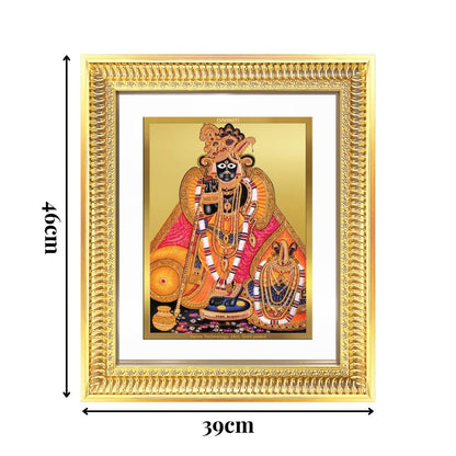 Diviniti 24K Gold Plated Banke Bihari Ji (Classic) Divine Wall Frame for Home Mandir & Office Decor | Luxury Spiritual Gift