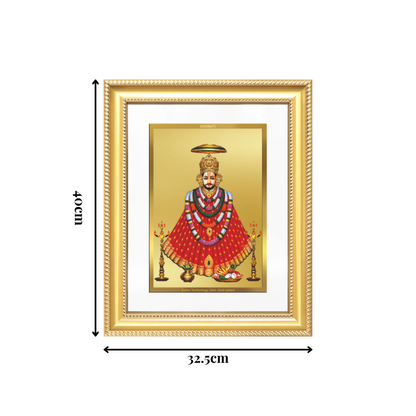 Diviniti 24K Gold Plated Khatu Shyam (Classic) Divine Wall Frame for Home Mandir & Office Decor | Luxury Spiritual Gift