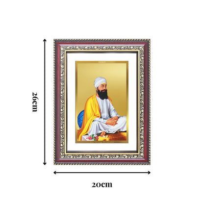 Diviniti 24K Gold Plated Guru Tegh Bahadur Sahib Ji (Classic) Sacred Sikh Wall Frame for Home Decor & Office Ambiance | Premium Spiritual Gift