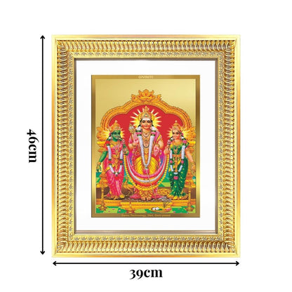 Diviniti 24K Gold Plated Murugan Velli (Classic) Divine Wall Frame for Home Mandir & Office Decor | Luxury Spiritual Gift