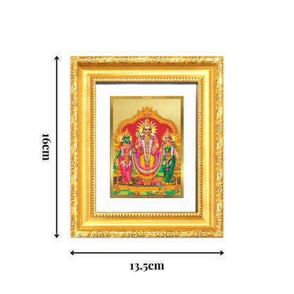 Diviniti 24K Gold Plated Murugan Velli |Divine Table Top Frame for Home Mandir & Office Decor | Luxury Spiritual Gift
