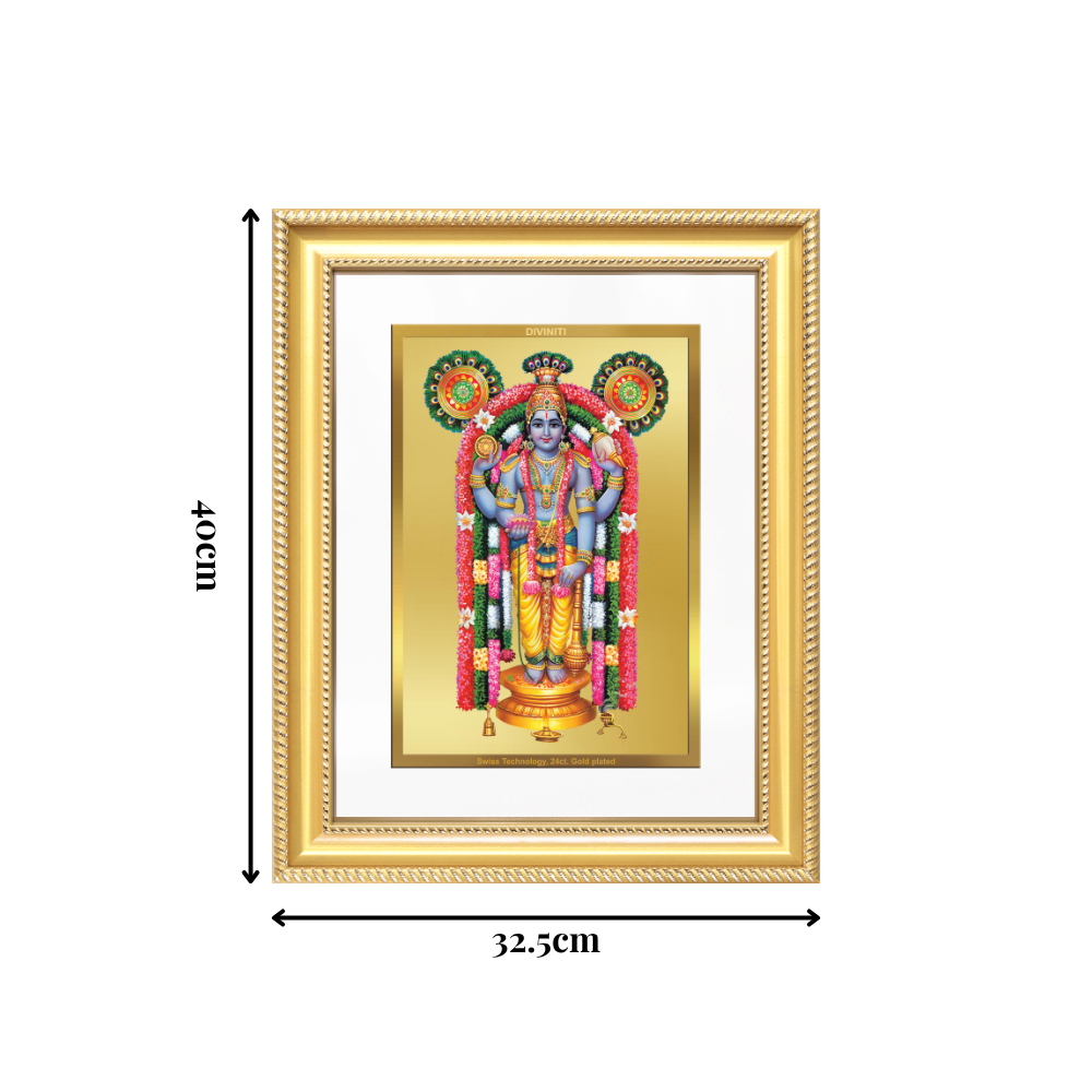 Diviniti 24K Gold Plated Guru Vayurappan (Classic) Sacred Sikh Wall Frame for Home Decor & Office Ambiance | Premium Spiritual Gift