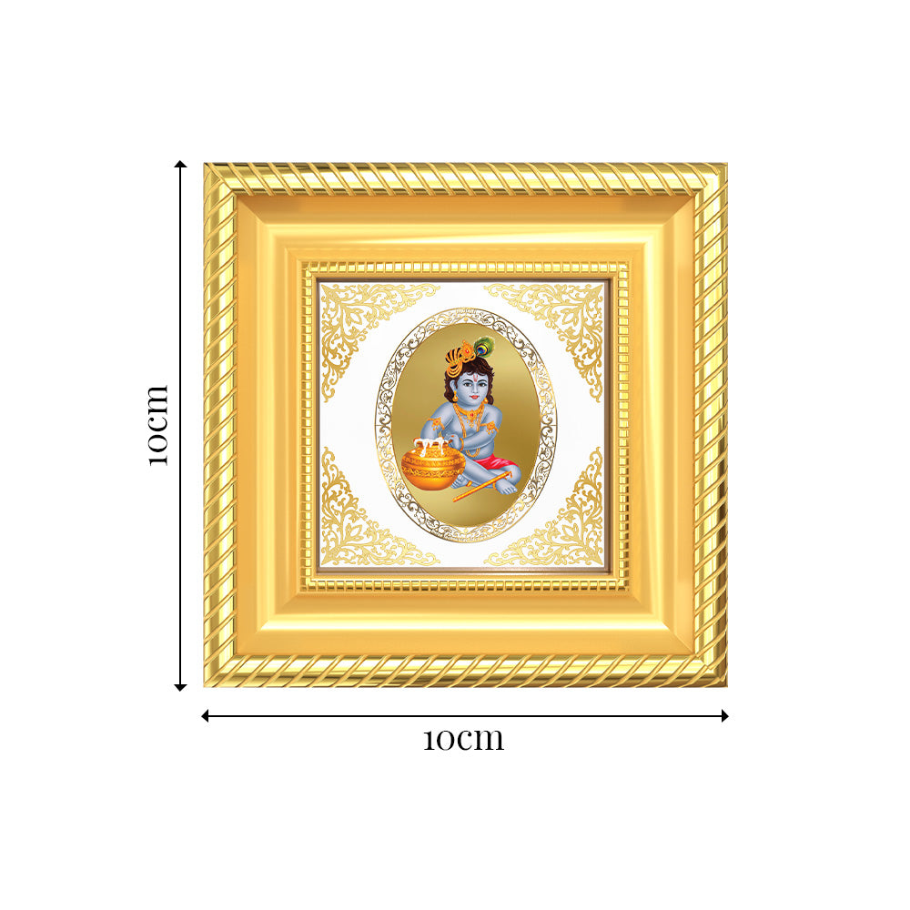 Bal Gopal | Divine Child Krishna Royal Tabletop Photo Frame in 24K Gold Plated Foil