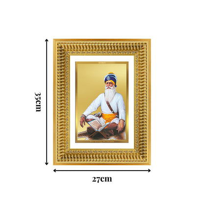 Diviniti 24K Gold Plated Baba Deep Singh Sacred Sikh Wall Frame for Home Decor & Office Ambiance | Premium Spiritual Gift