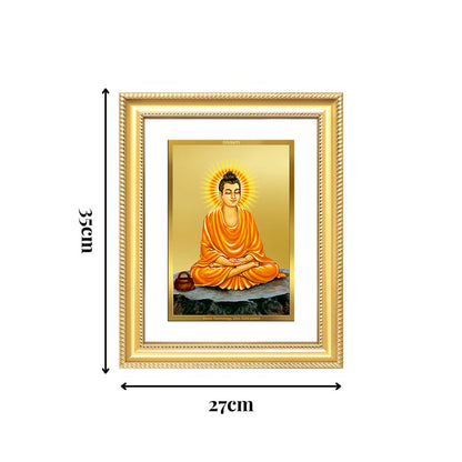 Diviniti 24K Gold Plated Buddha (Classic) Divine Wall Frame for Home Mandir & Office Decor | Luxury Spiritual Gift