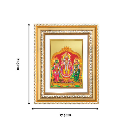 Diviniti 24K Gold Plated Murugan Velli (Classic) Divine Wall and Table Top Frame for Home Mandir & Office Decor | Luxury Spiritual Gift