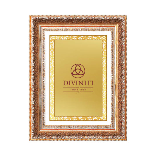 Diviniti Double Glass Frame Personalised Wall Mount Photo Frame in 24K Gold Plated Foil | HP-10-03-S5