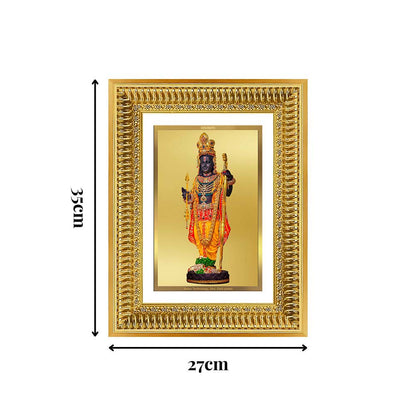 Diviniti 24K Gold Plated Ram Lalla With Arch (Classic) Divine Wall Frame for Home Mandir & Office Decor | Luxury Spiritual Gift
