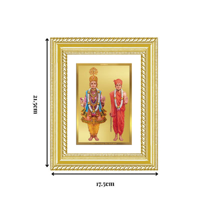 Diviniti 24K Gold Plated Swaminarayan (Classic) Divine Wall and Table Top Frame for Home Mandir & Office Decor | Luxury Spiritual Gift