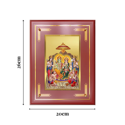 Diviniti 24K Gold Plated Ram Darbar Blessing Tabletop Photo Frame | Harmony, Devotion & Divine Grace
